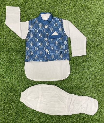SMARTPOINT PLUS Baby Boys Festive & Party Ethnic Jacket, Kurta and Dhoti Pant Set