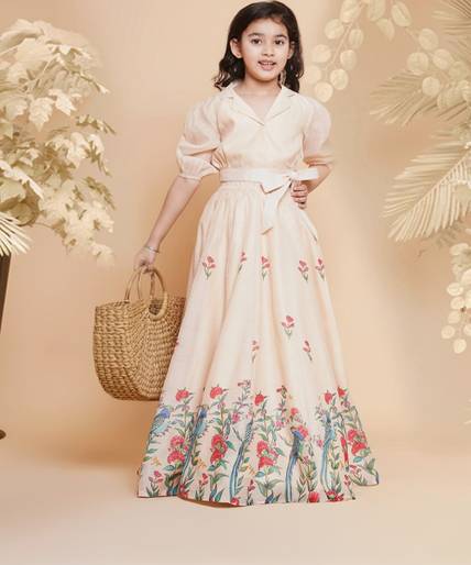Bitiya By Bhama Girls Lehenga Choli Party Wear Printed Lehenga Choli