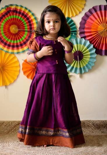 FORMONIX Indi Girls Lehenga Choli Ethnic Wear Self Design Lehenga Choli