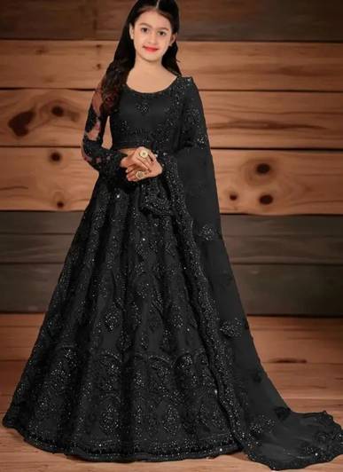 RUKHA FAB Girls Lehenga Choli Party Wear Embroidered Lehenga, Choli and Dupatta Set