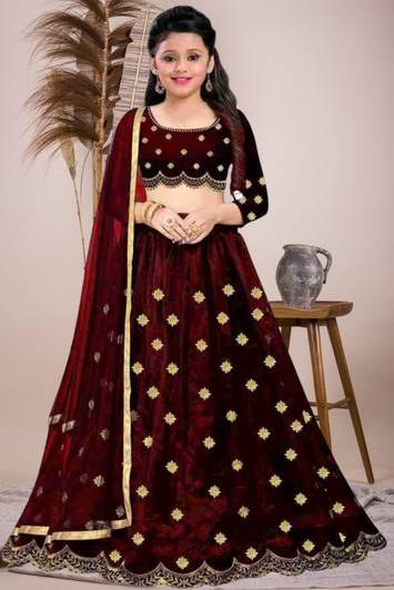 Harshiv Creation Girls Lehenga Choli Ethnic Wear, Fusion Wear, Party Wear, Western Wear Embroidered Lehenga, Choli and Dupatta Set