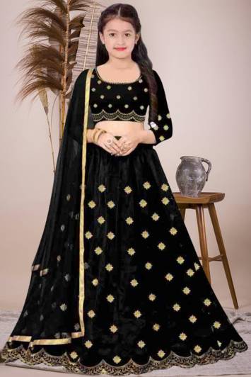 Harshiv Creation Girls Lehenga Choli Ethnic Wear, Fusion Wear, Party Wear, Western Wear Embroidered Lehenga, Choli and Dupatta Set