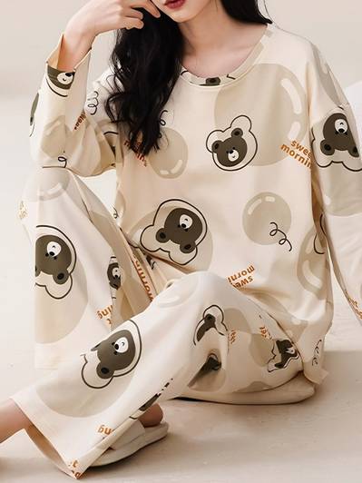 devdatt Kids Nightwear Girls Printed Polyester Blend