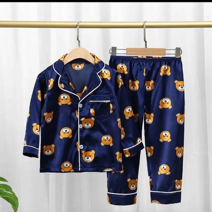 PAGHDAL BROTHERS Kids Nightwear Baby Boys & Baby Girls Printed Polyester Blend