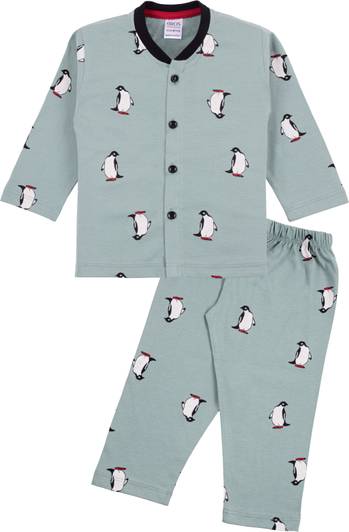 3BROS Kids Nightwear Baby Boys & Baby Girls Printed Cotton