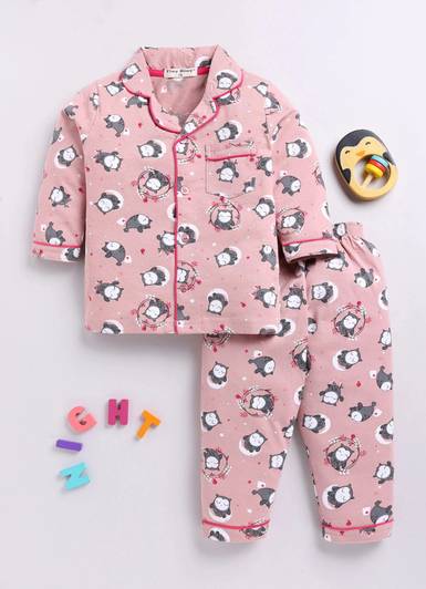 TINY BINY Kids Nightwear Boys & Girls Printed Cotton