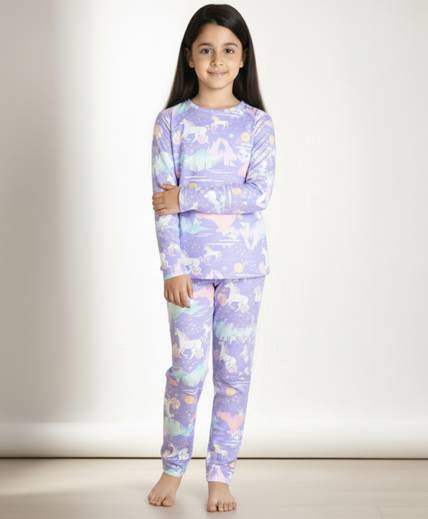 anthrilo Kids Nightwear Girls Printed Cotton