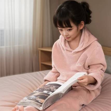 Uttam Kids Nightwear Girls Solid Fleece Blend