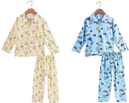 Jain Trader Kids Nightwear Baby Boys Printed Cotton Blend