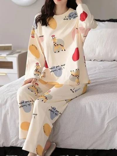 jatvedas Kids Nightwear Girls Printed Cotton