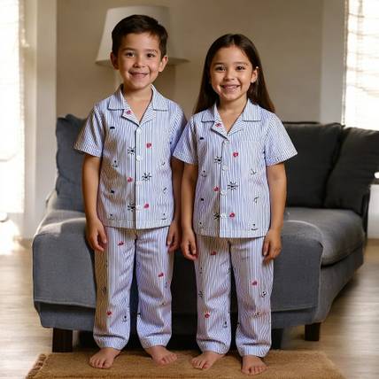Alaap Kids Nightwear Baby Boys & Baby Girls Printed Polycotton