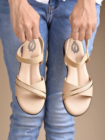 SHOETOPIA Girls Sling Back Wedges