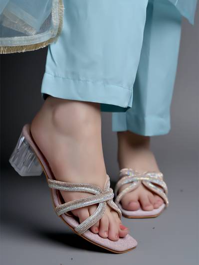 SHOETOPIA Girls Slip-on Heels