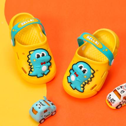 Yellow Bee Boys Sling Back Clogs