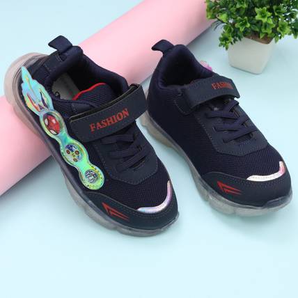Pu-Pine Boys Velcro Sneakers