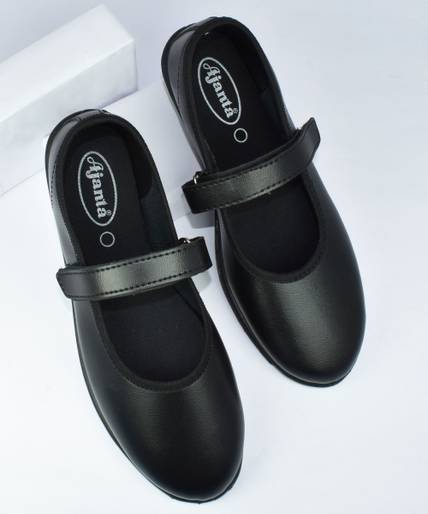 AJANTA Girls Velcro School Shoes