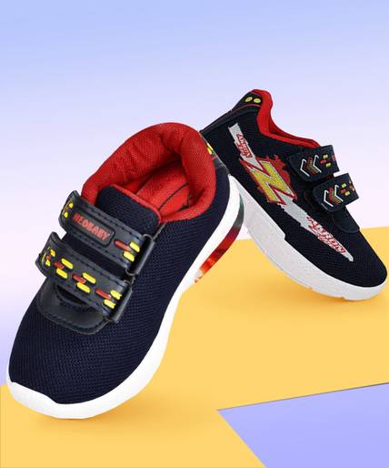 LEVOT Boys & Girls Velcro Running Shoes