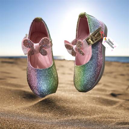 HAPPU COLLECTION Girls Velcro Ballerinas