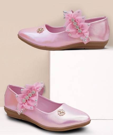 Edee Girls Velcro Ballerinas