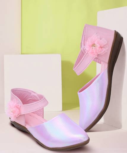 BRUTON Girls Velcro Ballerinas