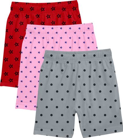 fasla Short For Girls Casual Printed Cotton Linen