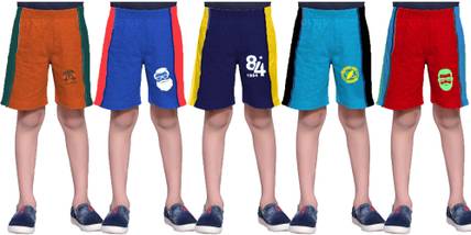 APN Short For Boys Casual Self Design Pure Cotton