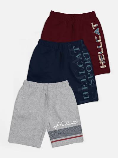 Hellcat Short For Boys Casual Printed Cotton Blend