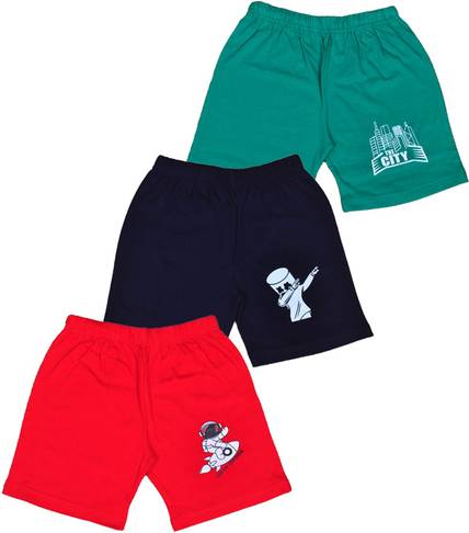 swanker Short For Boys & Girls Casual Printed Cotton Blend