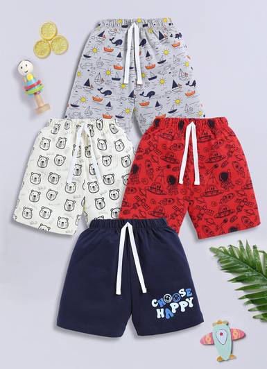 LITTLE NINJA Short For Baby Boys Casual Graphic Print Pure Cotton