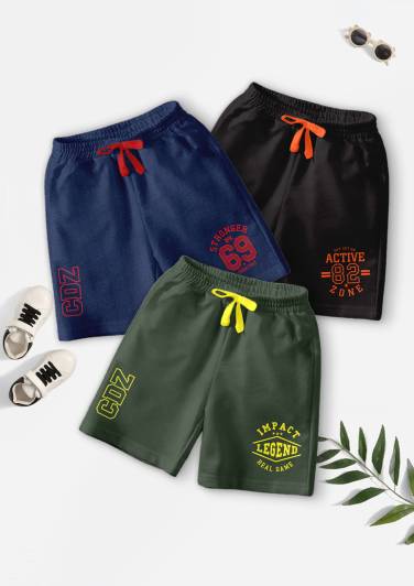 Codez Short For Boys Casual Printed Cotton Blend