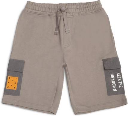 Alan Jones Short For Boys Casual Solid Cotton Blend