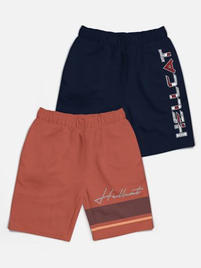 Hellcat Short For Boys Casual Printed Cotton Blend