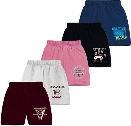 MIST N FOGG Short For Boys & Girls Casual Printed Cotton Blend