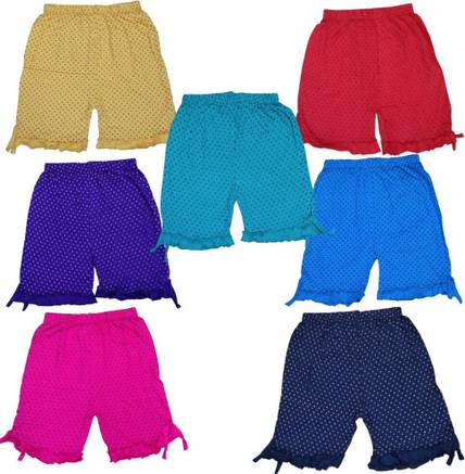 lakshima Short For Baby Girls Casual Polka Print Pure Cotton