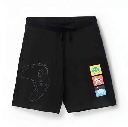 Alan Jones Short For Boys Beach Wear Solid Cotton Blend