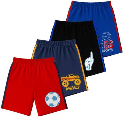 fasla Short For Boys Casual Printed Cotton Linen