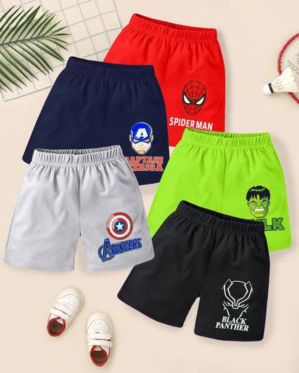 Kuchipoo Short For Boys Casual Printed Cotton Blend