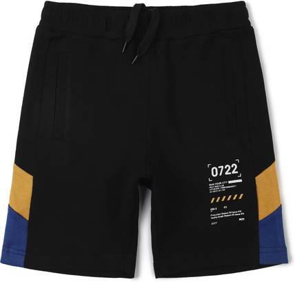 Alan Jones Short For Boys Casual Colorblock Cotton Blend