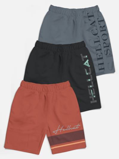 Hellcat Short For Boys Casual Printed Cotton Blend