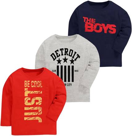 fasla Boys Graphic Print Pure Cotton Regular T Shirt