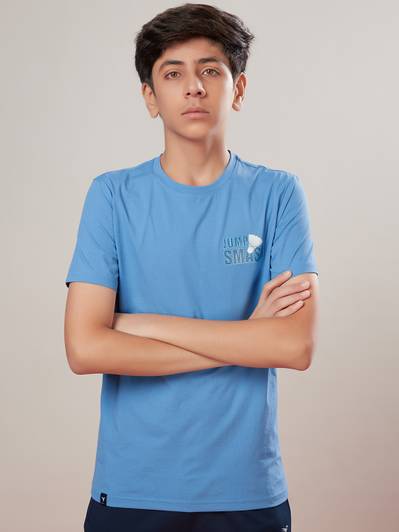 TECHNOSPORT Boys Printed Polyester Slim T Shirt