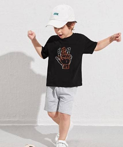 Bike Boys Printed Cotton Blend Regular T Shirt