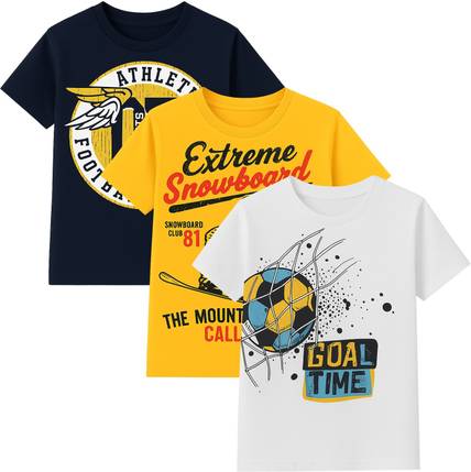 fasla Boys Typography Pure Cotton Regular T Shirt