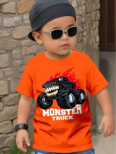 PROVOGUE Boys Printed Pure Cotton Regular T Shirt