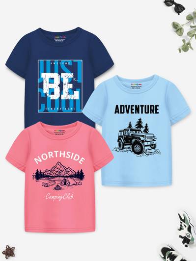 Trampoline Boys Graphic Print Cotton Blend Regular T Shirt