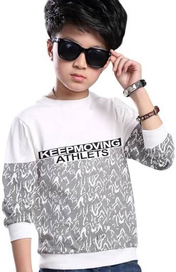 Ticoss Boys Graphic Print Cotton Blend Regular T Shirt