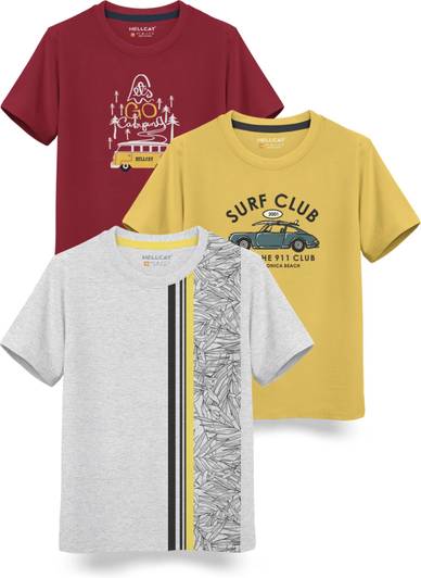 Hellcat Boys Printed Cotton Blend Regular T Shirt