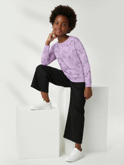 MAX Girls Printed Pure Cotton Regular T Shirt