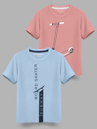 Hellcat Boys Printed Cotton Blend Regular T Shirt