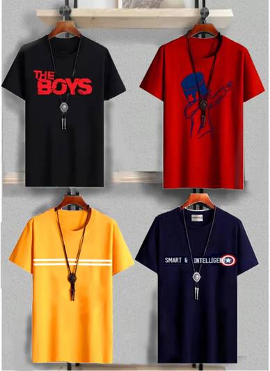 FTC FASHIONS Boys Graphic Print Cotton Blend Regular T Shirt